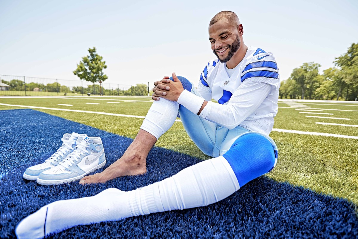 Dak Prescott talks ankle boot and new contract with media